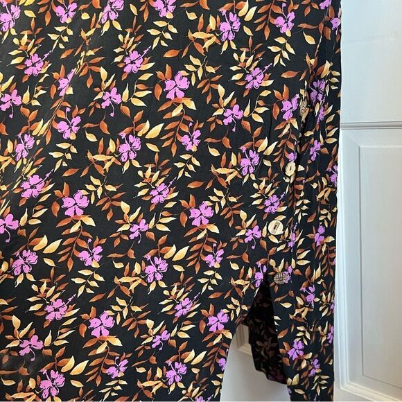 Floral Black and Purple Sleeveless Scoop Neck Maxi Sundress - Picture 6 of 7